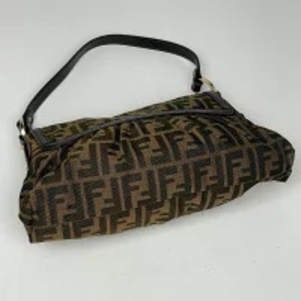 Fendi canvas shoulder handbag brown Hobo bag Zucca Brown